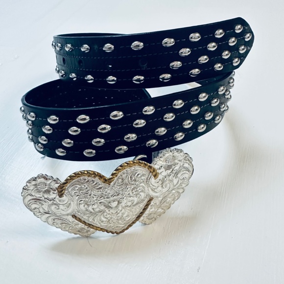 Harley Davidson belt with silver plate buckle size S black color main image 8